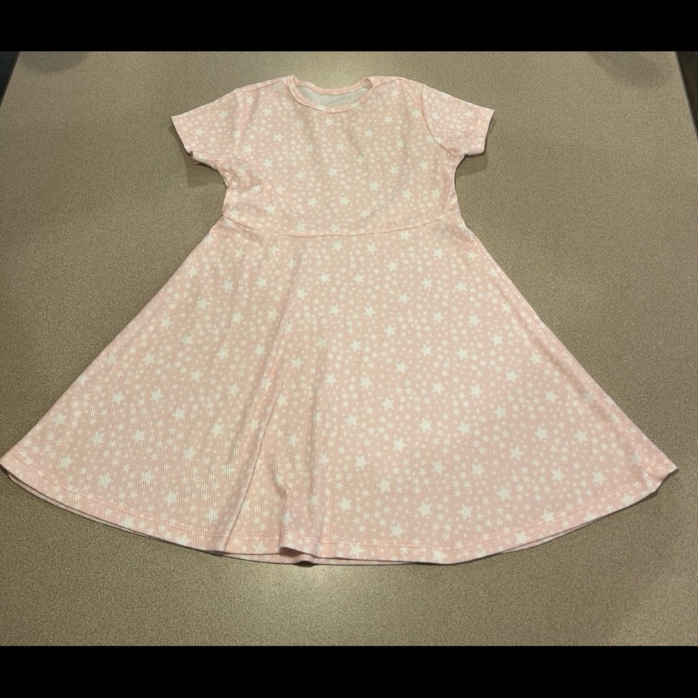 Pink Star Pattern Kids Dress size small